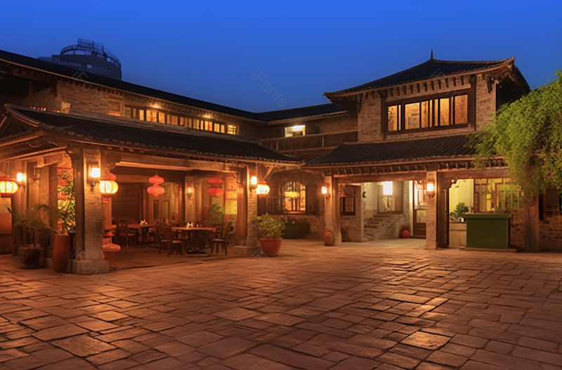 中国古典建筑的院子,高清,摄影图,摄影图片,图片大全,摄影图免费下载